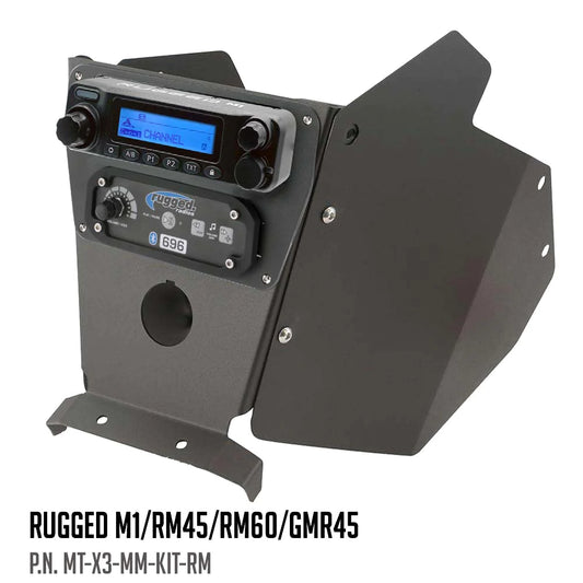 Rugged Radios Can-Am X3 Multi-Mount Complete Kit with Multi Mount and Side Panels